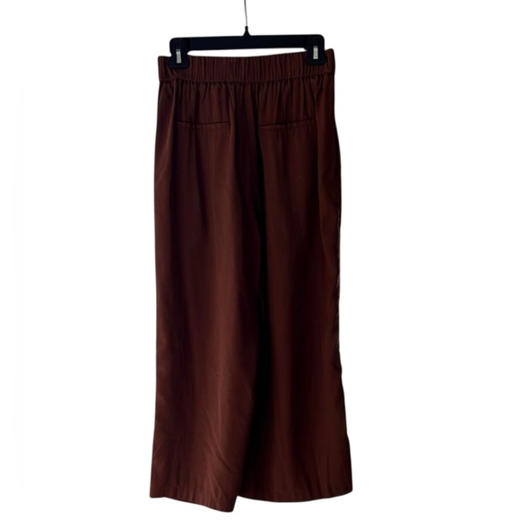 Zara Brown Wrap Front Trousers Pants Business Casual Size S EUC - Picture 2 of 11